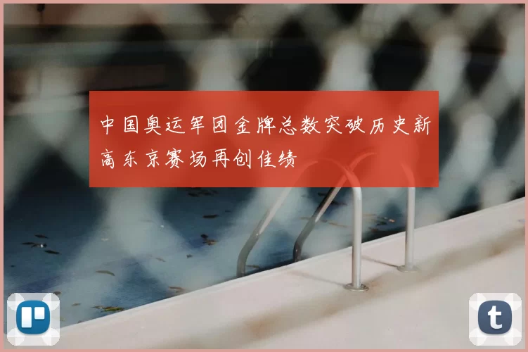 中国奥运军团金牌总数突破历史新高东京赛场再创佳绩